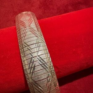 Silver 925 Italy Geometric Bangle Bracelet